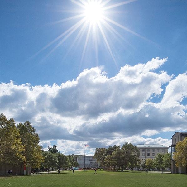 CMU's Pittsburgh campus on a sunny day